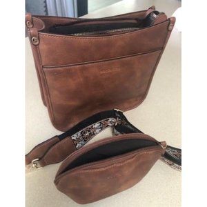 Crossbody Bags for Women 2PCS Vegan Leather Hobo Purses Wallet Set